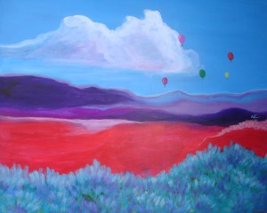 Neon Hills #3 with Balloons